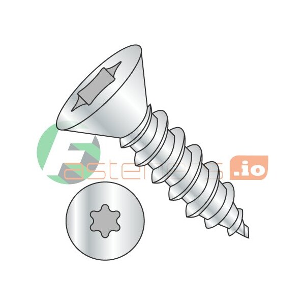 Newport Fasteners Sheet Metal Screw, #4 x 1/2 in, Zinc Plated Steel Flat Head Torx Drive, 10000 PK 367213 - main